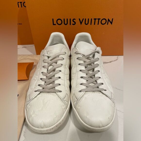 TWO LOUIS VUITTON 
Luxembourg Sneaker BLACK AND WHITE sz 8 - Picture 6 of 11